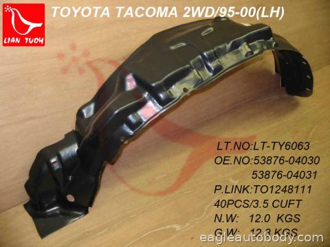 TACOMA 95-00 LT FENDER LINER*2WD*W/O PRERUNER 10402L