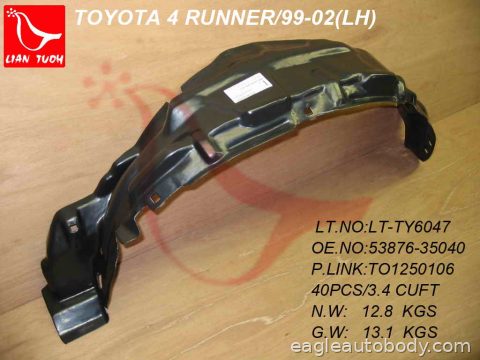 4RUNNER 96-02 LT INNER FENDER 09610L