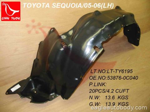 SEQUOIA 05-07 LT.FT.FENDER LINER 09319-2L