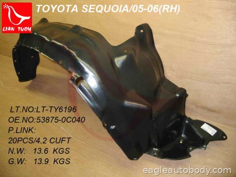 SEQUOIA 05-07 RT.FT.FENDER LINER 09319-2R