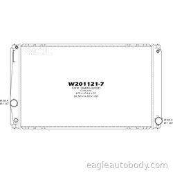RAV4 16-18 RADIATOR*2.5LT*W/O TOWING PKG*USA R9918