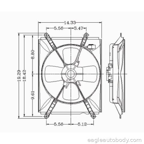 CAMRY 92-96 CONDENSER FAN ASSY*4&6 CYL CAMRY*610090