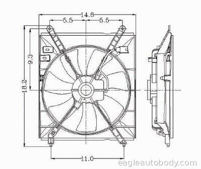 CAMRY 00-01 COND.FAN ASSY*4CYL*2.2LT.ENG CAMRY*610110