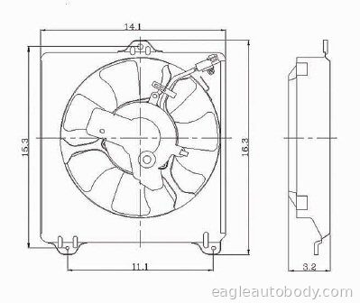 RAV4 96-00 COND FAN ASSY*2.0LT.ENG*RT.SIDE RAV4*610450