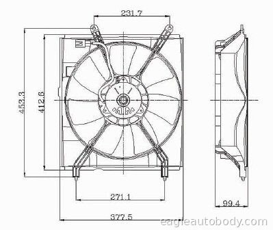 CAMRY 00-01=ES300 99-01 RAD.FAN ASSY*V6*3.0LT CAMRY**600870