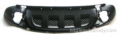 TOUAREG 08-10 FT BUMPER SPOILER*BLACK VW1093116