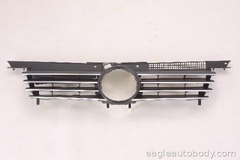JETTA 99-05 GRILLE & FRAME*BLK.W/CHR MOLDG. 13649*A
