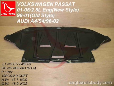 PASSAT 01-05 LOWER ENGINE COVER*ALL VW1228102