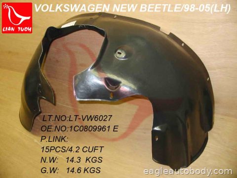BEETLE 98-05 LT FENDER LINER*W/O SPORT EDITON 13608L