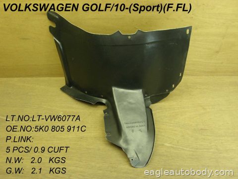 JETTA_GTI/GOLF 10-13 FT.LT FENDER LINER*PLAST VW1248118