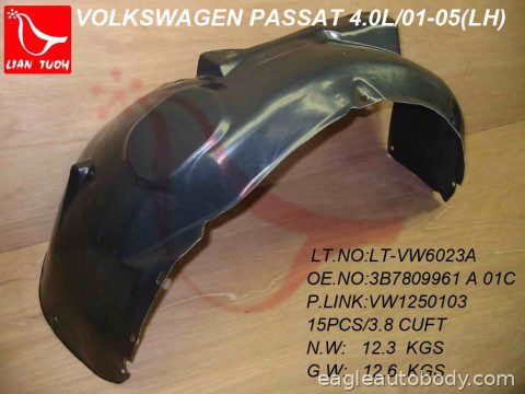 PASSAT 01-05 LT FT FENDER LINER*FENDER LINER; VW1250103