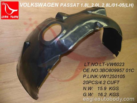 PASSAT 01-05 LT FT FENDER LINER*FENDER LINER; VW1250105