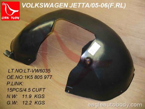 JETTA*WAGON 06-13 LT.RR.SECTION FENDER LINER 13612-4L