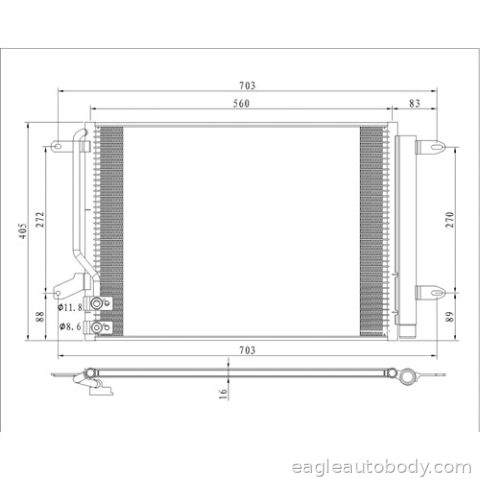 JETTA/GLI 16-18 AC CONDENSER*SDN*BEETLE 16-19 AC13609